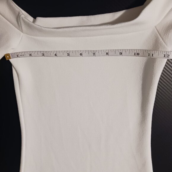 2 Zara Bodycon Dresses Size S Black Spaghetti Strap/White Off-the-Shoulder - Picture 15 of 16